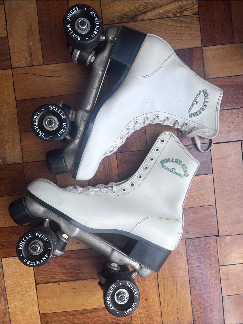 White Vintage Roller Derby Skates